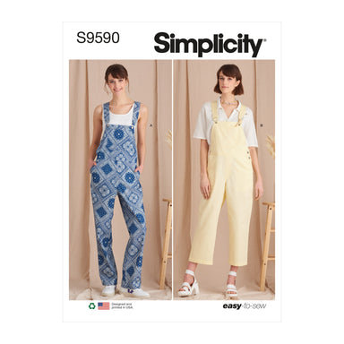 Simplicity Sewing Pattern 9590 Misses' Overalls from Jaycotts Sewing Supplies
