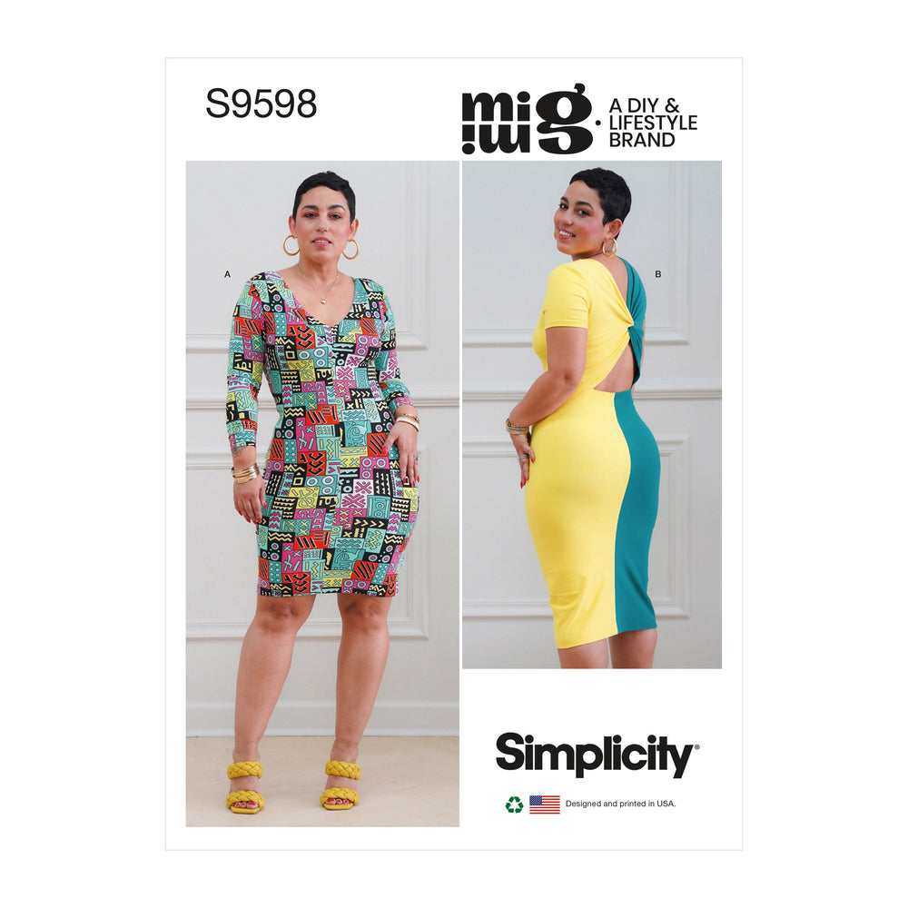 S9740, Misses' Knit Dress in Two Lengths by Mimi G Style