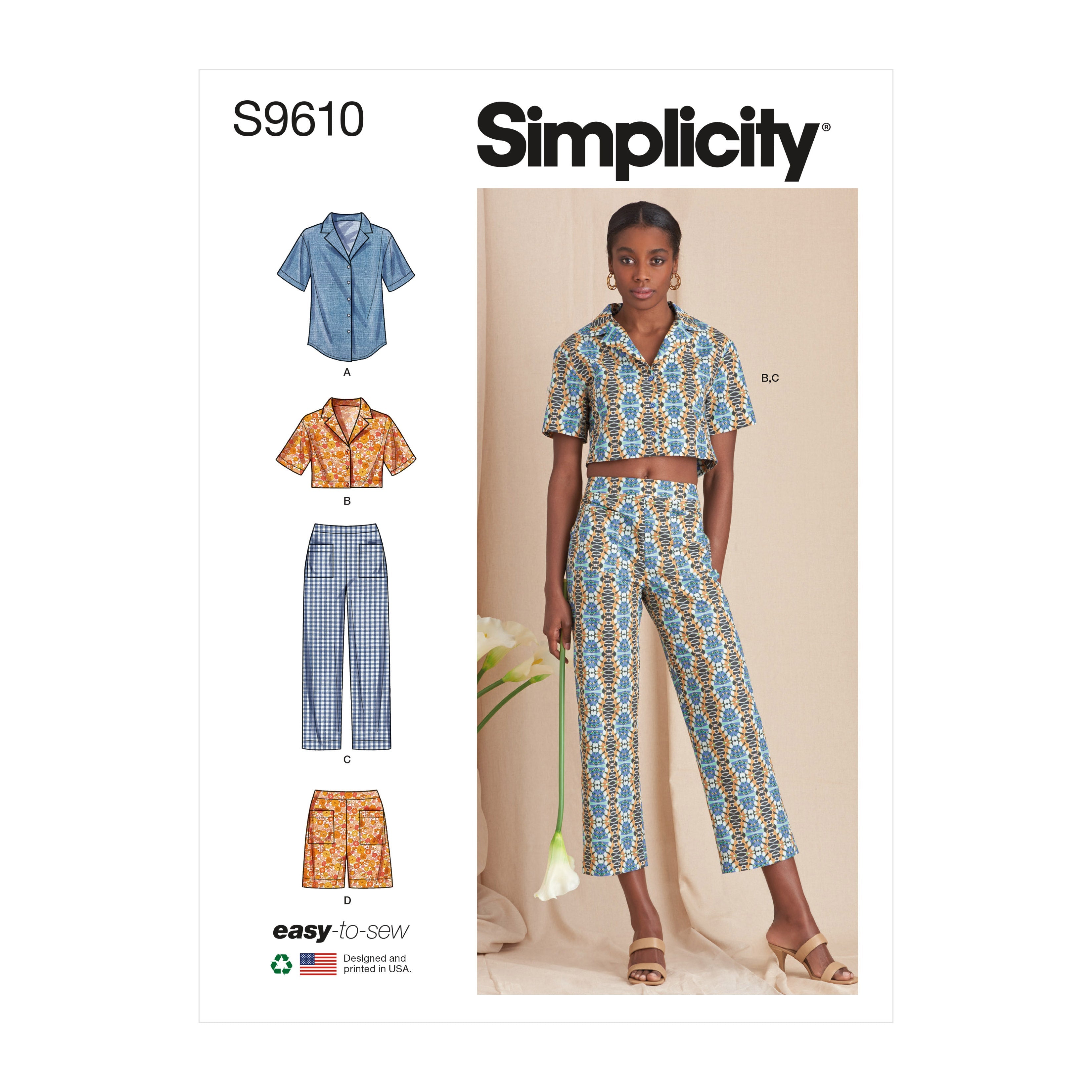 Simplicity Sewing Pattern S9689 Misses' and Women's Vest and Pants 9689 -  Patterns and Plains