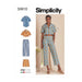 Simplicity Pattern 9610 Misses' Set of Tops, Cropped Pants and Shorts from Jaycotts Sewing Supplies