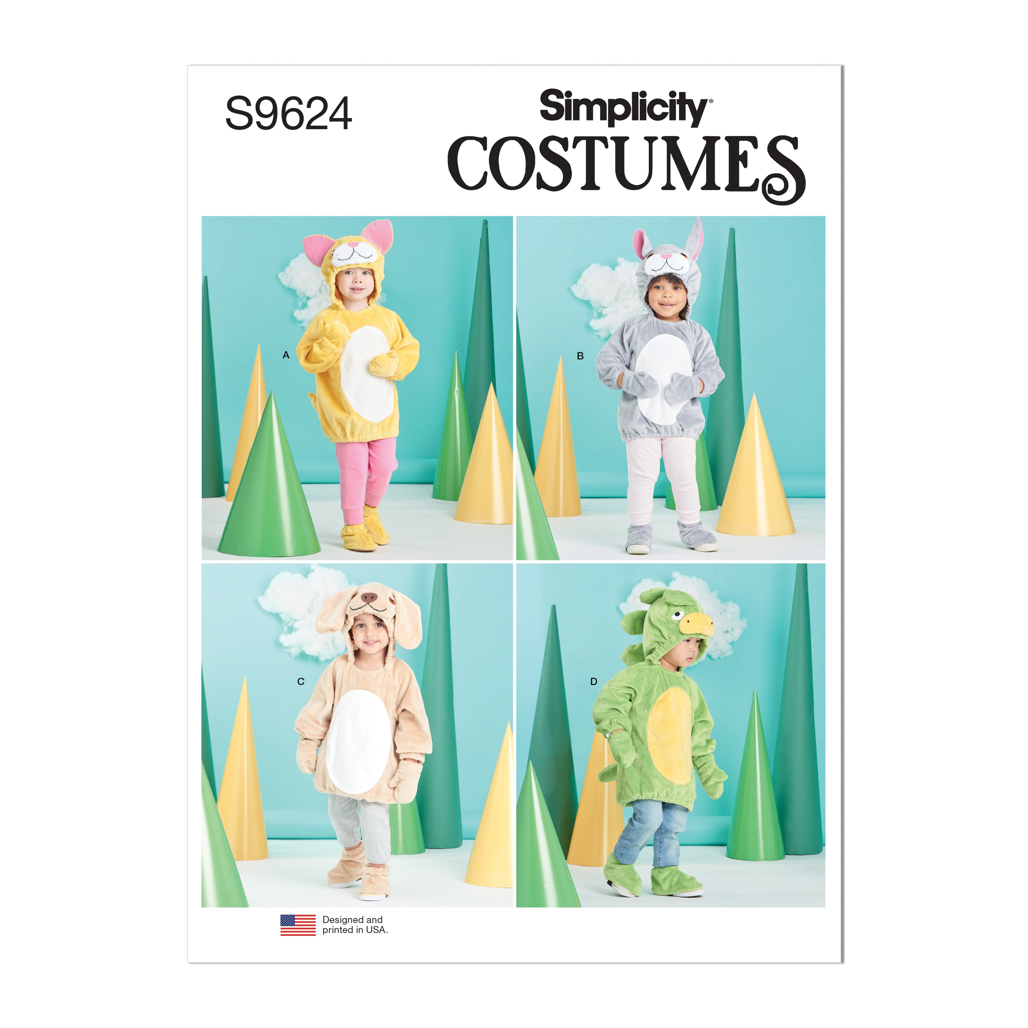 Simplicity sewing pattern 9624 Toddlers' Animal Costumes from Jaycotts Sewing Supplies
