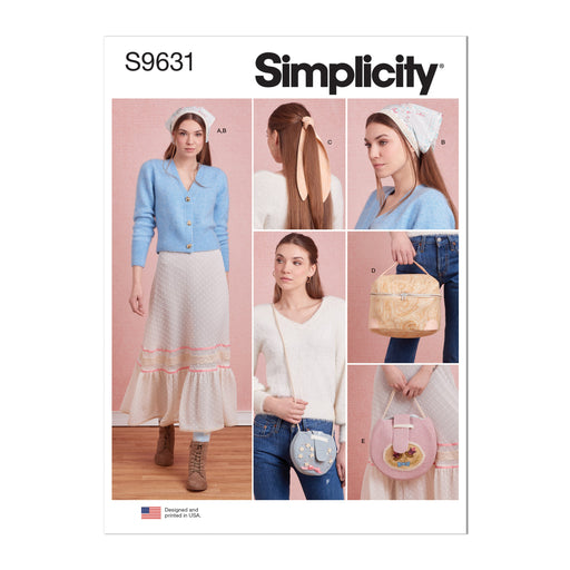 Simplicity sewing pattern 9631 Misses' Pettiskirt, Hair Accessories and Purse from Jaycotts Sewing Supplies