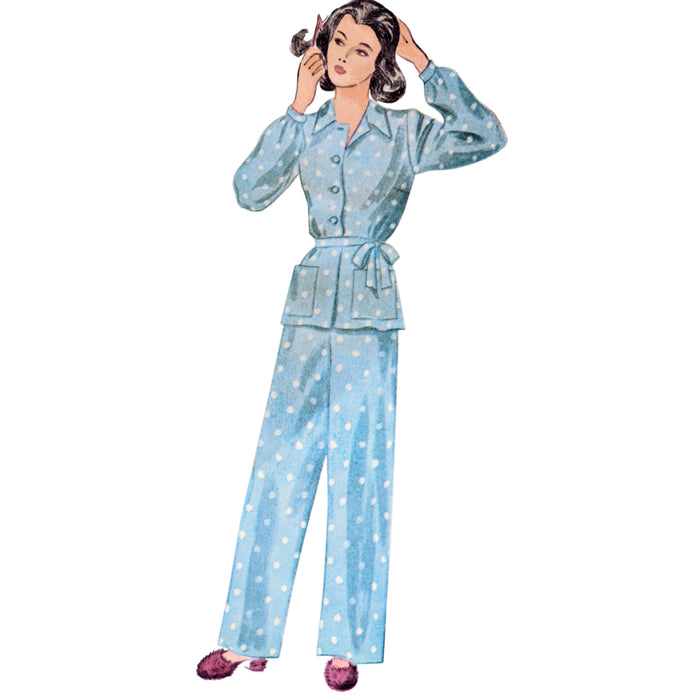 Simplicity sewing pattern 9635 Misses' Vintage Lounge Top and Pants from Jaycotts Sewing Supplies