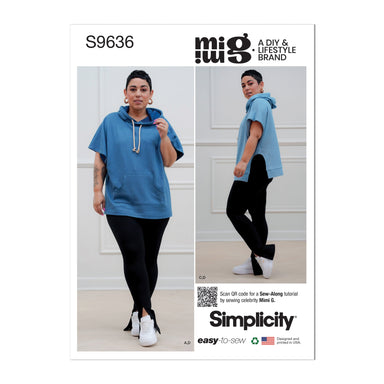 Simplicity sewing pattern 9636 Misses' Hoodies and Leggings by Mimi G from Jaycotts Sewing Supplies