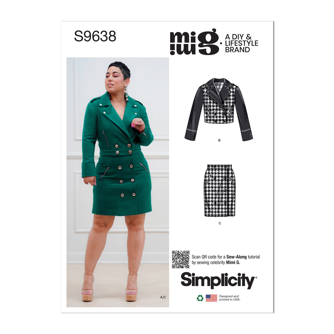 Simplicity 9638 sewing pattern Misses' Jackets and Skirt by Mimi G ...