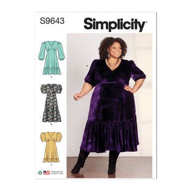 Simplicity sewing pattern 9643 Women's Dress from Jaycotts Sewing Supplies