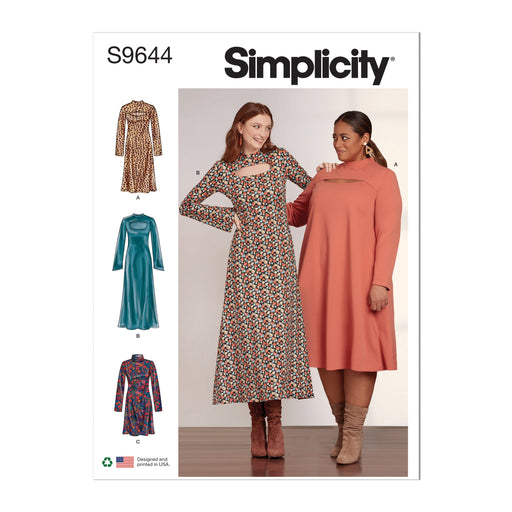 Simplicity sewing pattern 9644 Misses' and Women's Knit Dress from Jaycotts Sewing Supplies