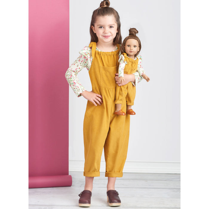 Simplicity S9661 Children's Tops, Overalls, Jumper and Doll Clothes ...