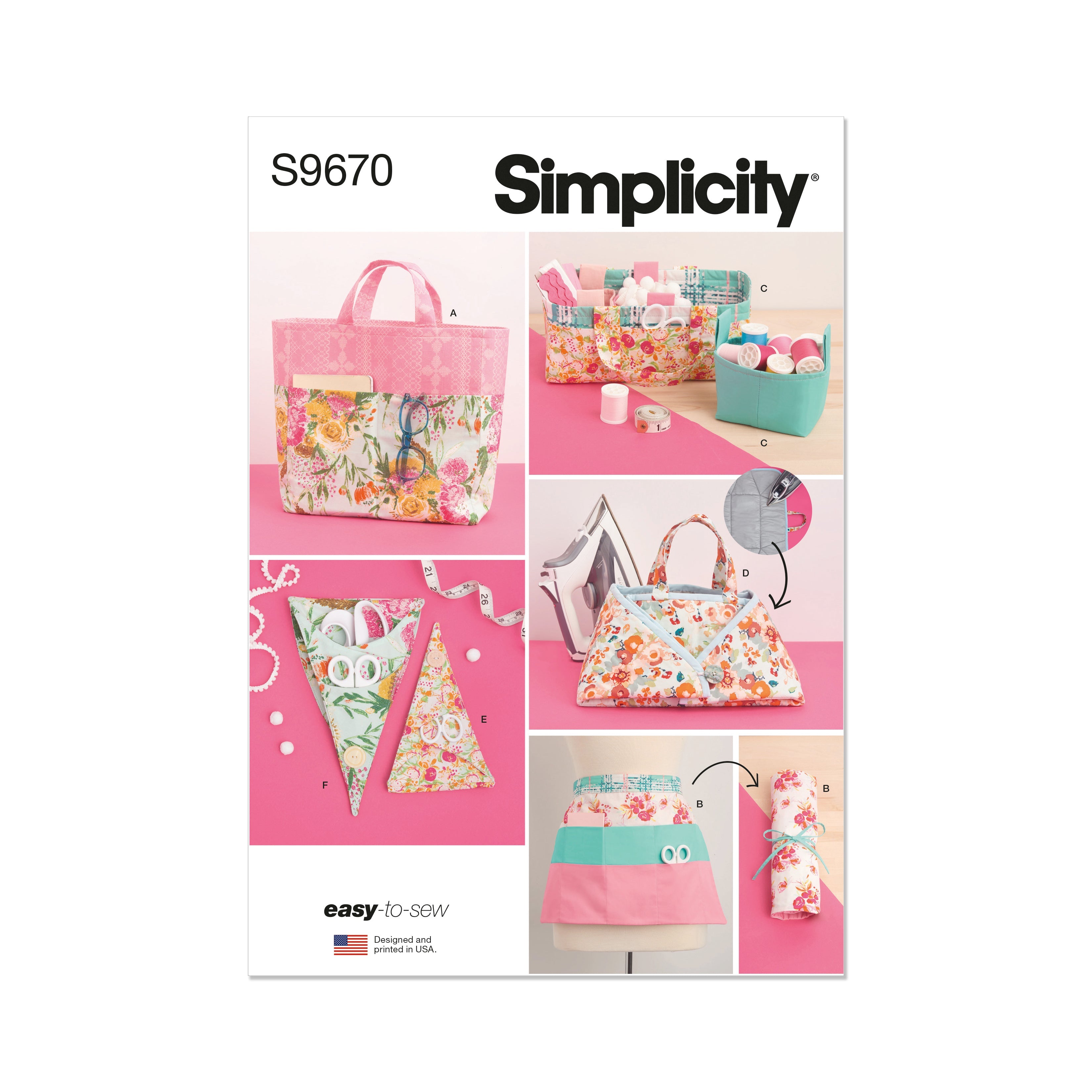 Simplicity pattern 9670 Sewing Room Accessories from Jaycotts Sewing Supplies