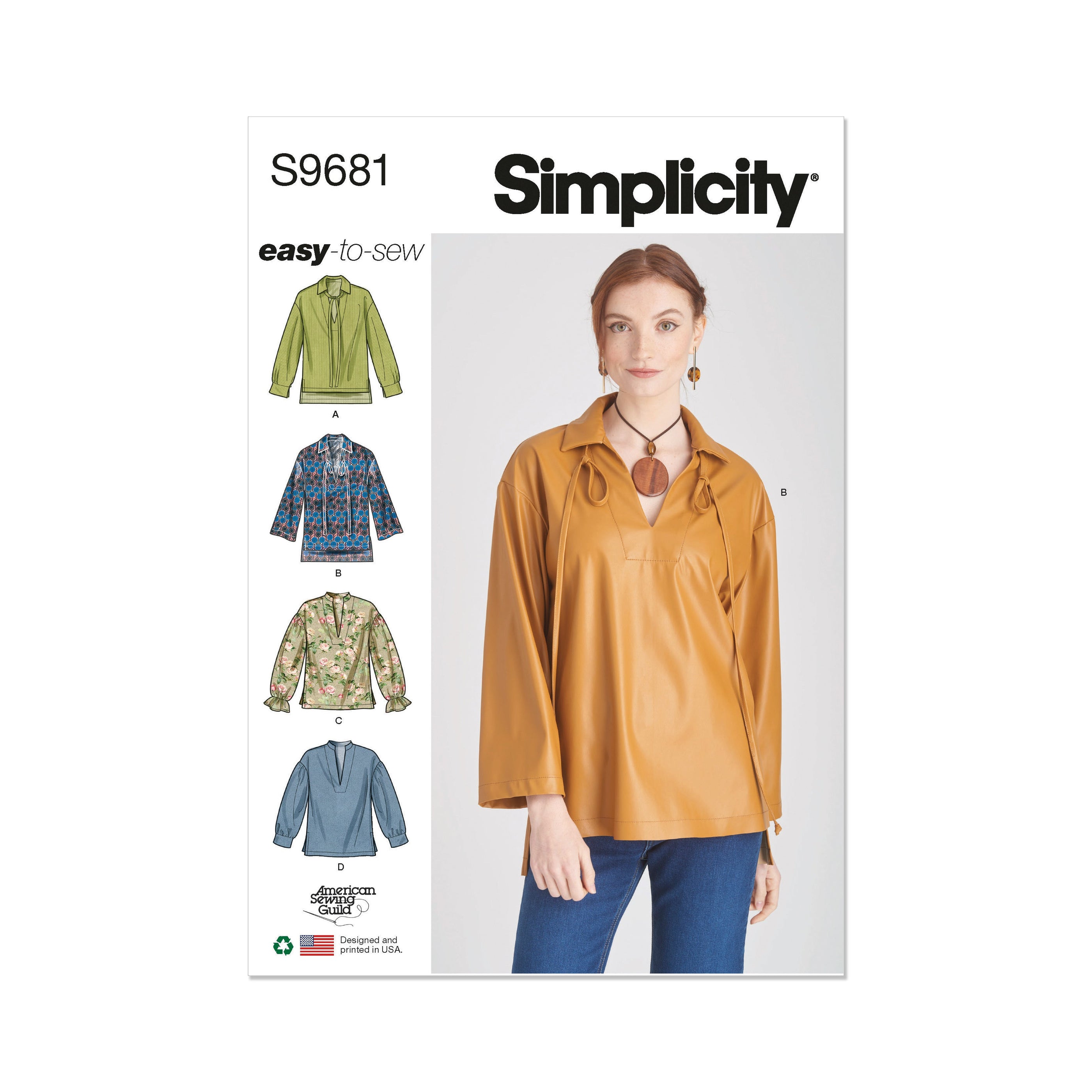 Simplicity S9681 Misses' and Women's Pull-Over Top sewing pattern ...