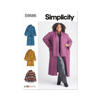Simplicity pattern 9686 Womens' Coat and Jacket from Jaycotts Sewing Supplies