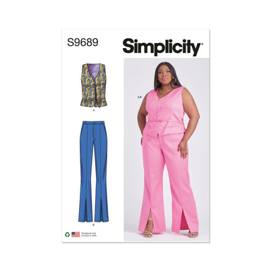 Simplicity pattern 9689 Misses' and Women's Vest and Pants from Jaycotts Sewing Supplies