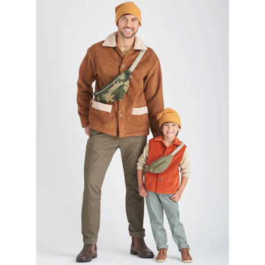 Simplicity pattern 9694 Boys' and Men's Jacket, Vest, Hat and Bag from Jaycotts Sewing Supplies