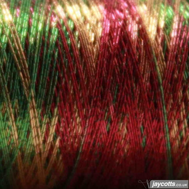 Sulky Metallic Embroidery Thread #7027 Red/Gold/Green from Jaycotts Sewing Supplies