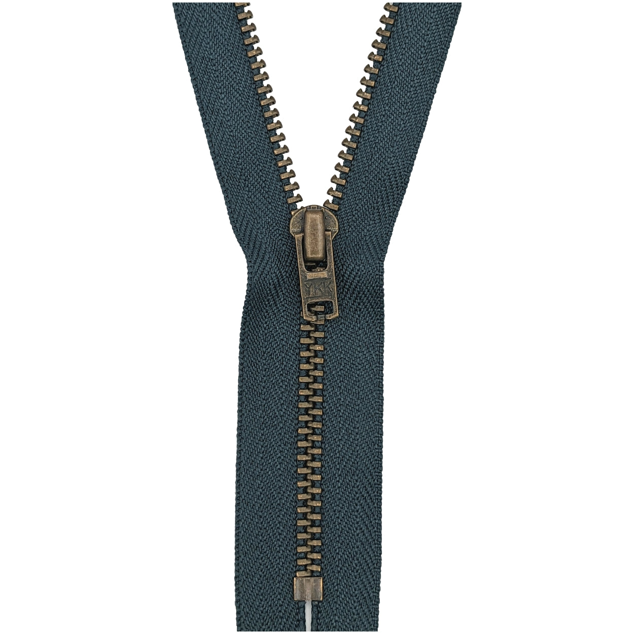 Trouser Zip: Antique Brass | Dark Grey 579 from Jaycotts Sewing Supplies