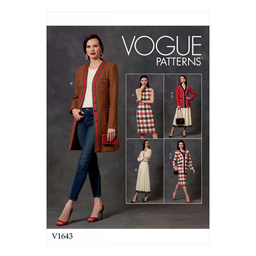Vogue 1643 Misses'/ Petite Jacket, Dress and Skirt pattern from Jaycotts Sewing Supplies