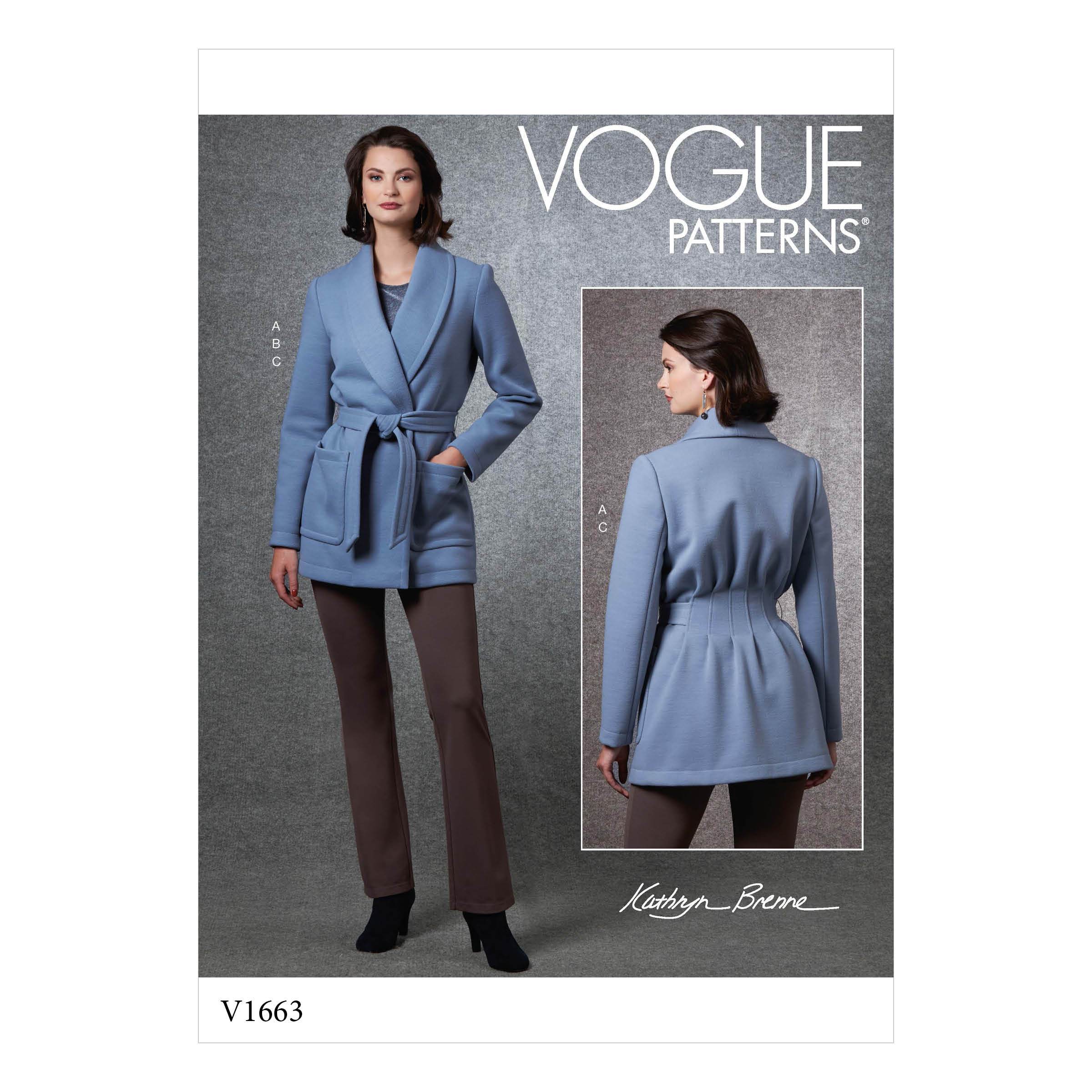 Vogue Sewing Pattern 1663 Jacket, Top and Pants | Kathryn Brenne from Jaycotts Sewing Supplies