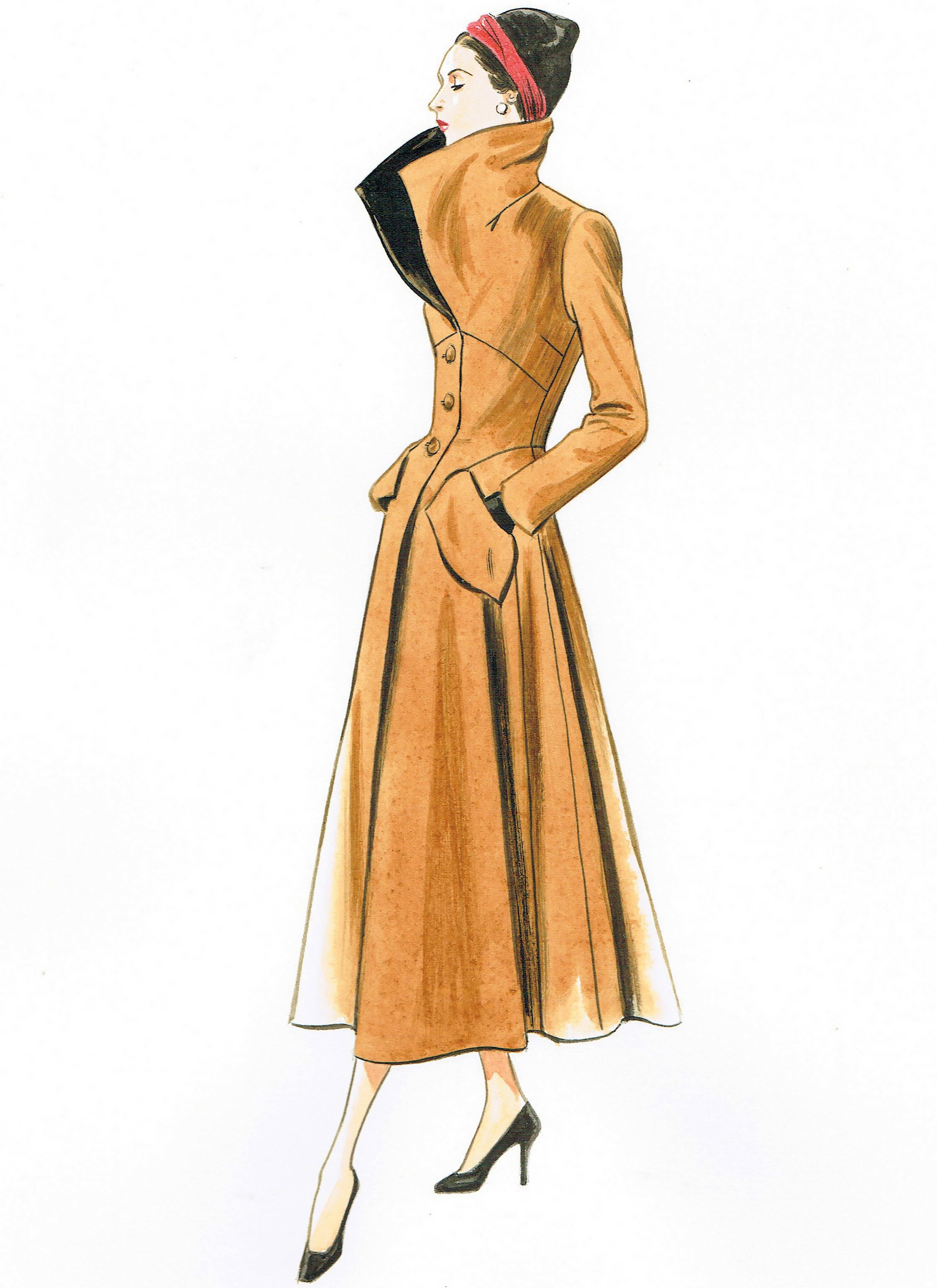 Vogue Sewing Pattern 1669 1940's coat | Vintage Vogue from Jaycotts Sewing Supplies