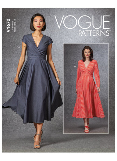Vogue sewing pattern 1672 | Misses' Dress from Jaycotts Sewing Supplies
