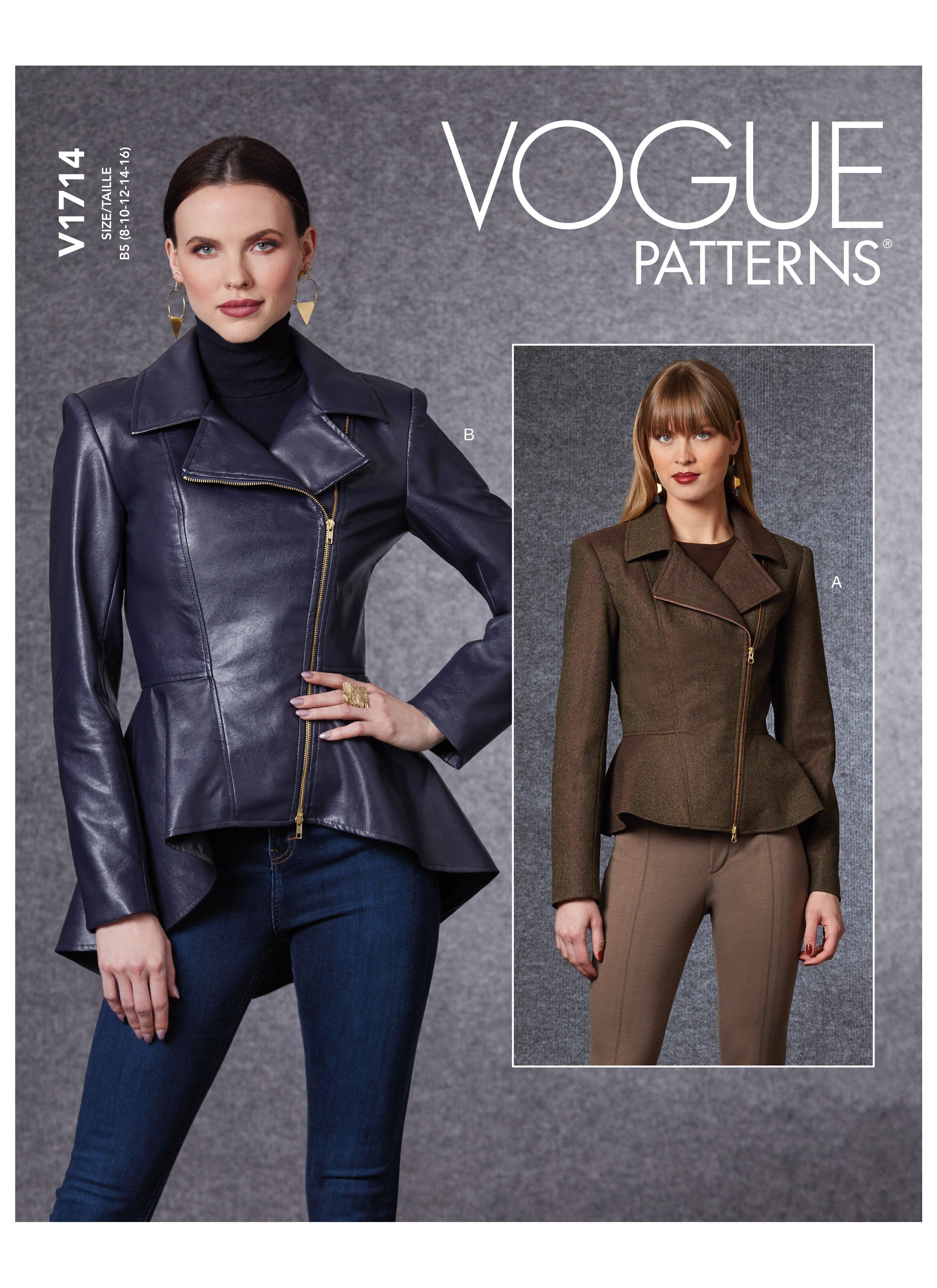 Vogue sewing pattern 1714 Jacket from Jaycotts Sewing Supplies