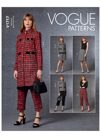 Vogue sewing pattern 1717 Misses' Jacket, Skirt and Trousers from Jaycotts Sewing Supplies