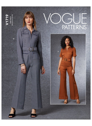 Vogue sewing pattern 1719 Jumpsuit and Belt from Jaycotts Sewing Supplies