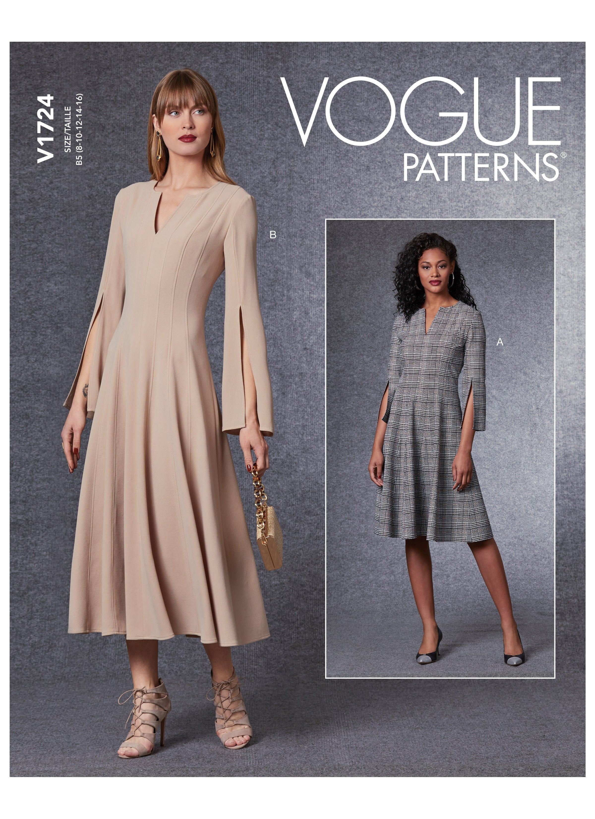 Vogue sewing pattern 1724 Dress from Jaycotts Sewing Supplies