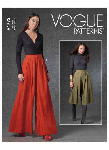 Vogue 1772 Trousers Sewing Pattern from Jaycotts Sewing Supplies