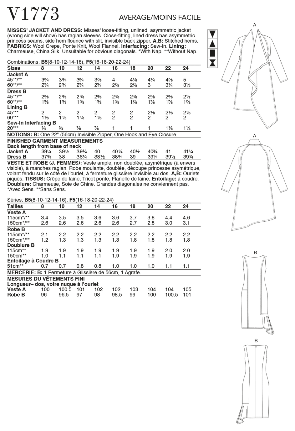 Vogue 1773 Dress Pattern from Jaycotts Sewing Supplies