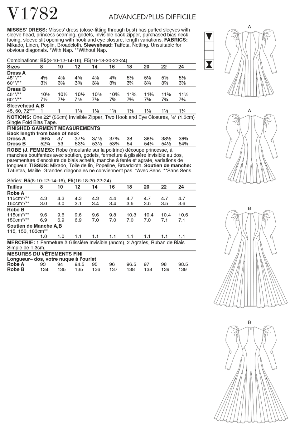 Vogue 1782 Dress Pattern from Jaycotts Sewing Supplies