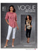 Vogue Sewing pattern 1805 Misses' Tops and Pants from Jaycotts Sewing Supplies
