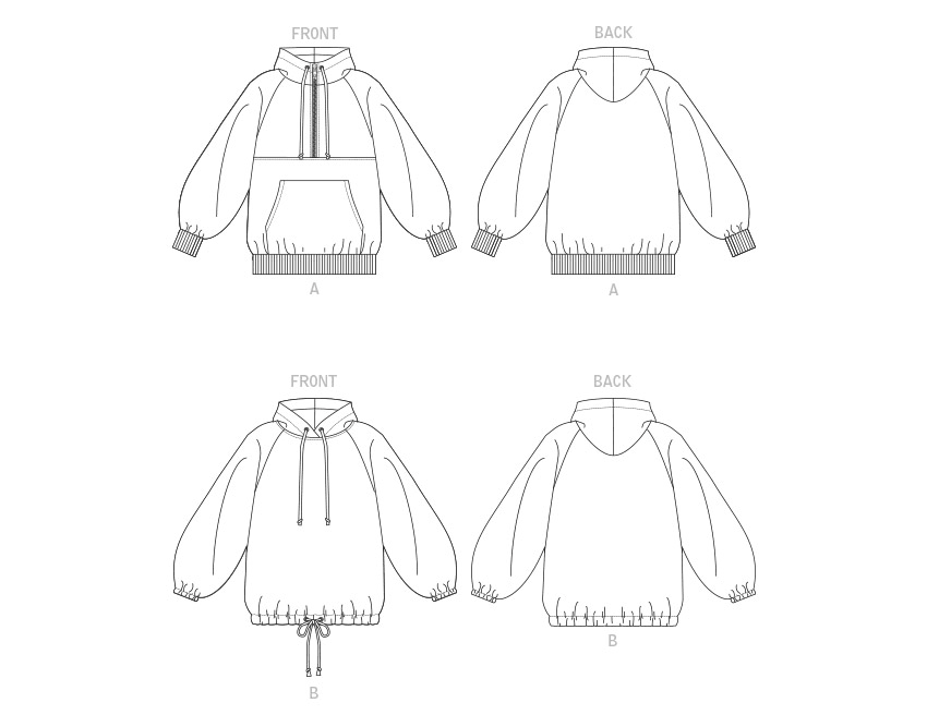 Vogue Sewing pattern 1826 Misses' Sweatshirts from Jaycotts Sewing Supplies