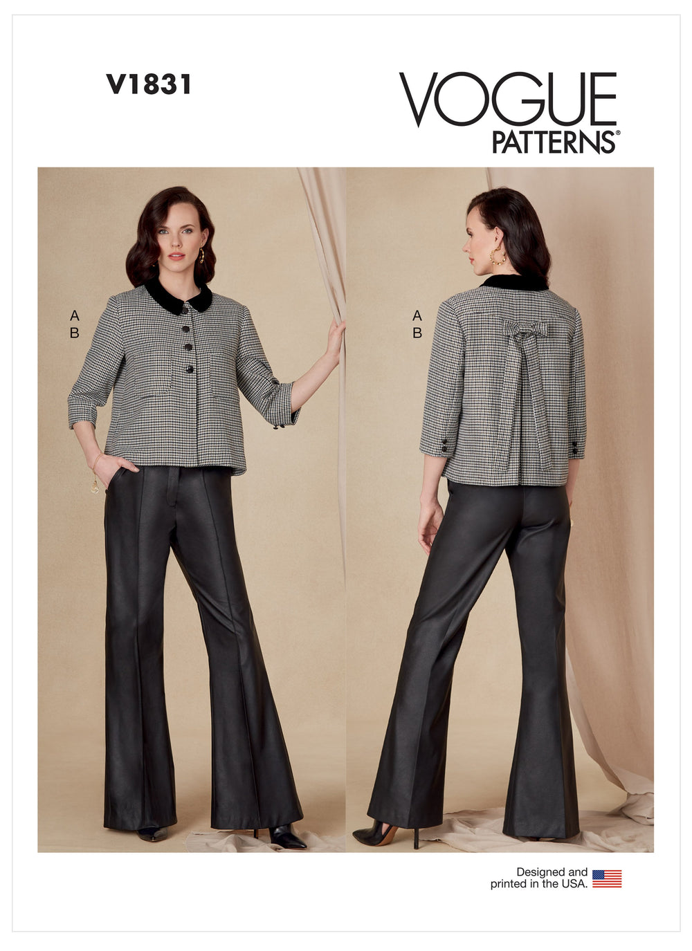 Sewing Pattern for Womens Jacket & Pants, Vogue Pattern V1870