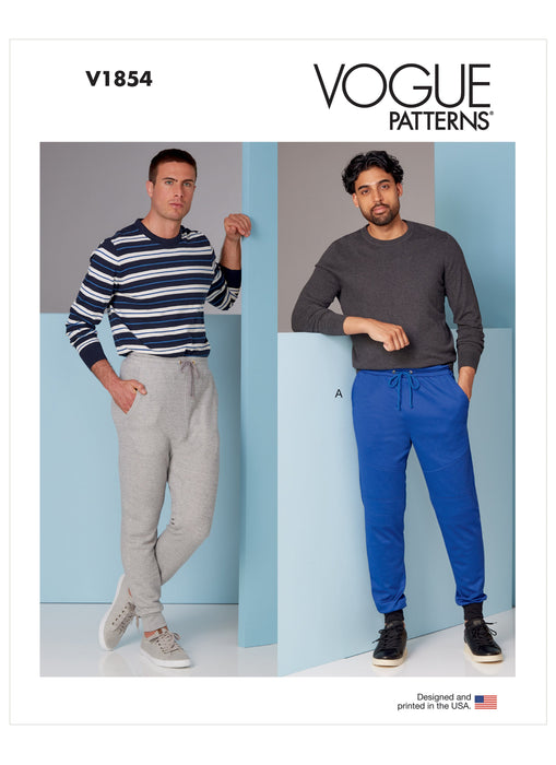 Vogue Sewing Pattern 1854 Mens Jogger-Style Trousers