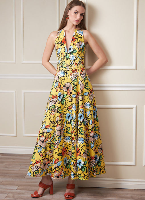 vogue empire waist dress patterns Vogue Pattern V1859 Misses' Dress- Size F5 (16-18-20-22-24)