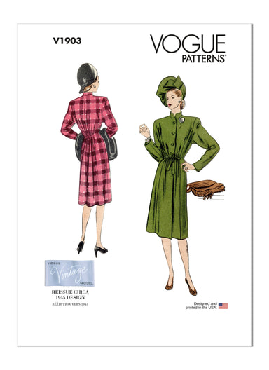 Vogue sewing pattern 1903 Misses' Coat 1940's from Jaycotts Sewing Supplies