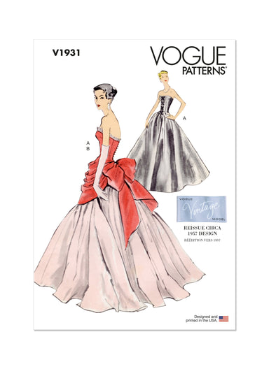Vogue Sewing Pattern 1931 Vintage Ballgown from Jaycotts Sewing Supplies