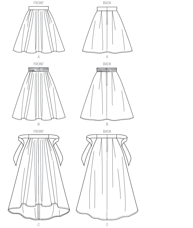 Vogue Sewing Pattern: V8980 Misses' Skirt — jaycotts.co.uk - Sewing ...