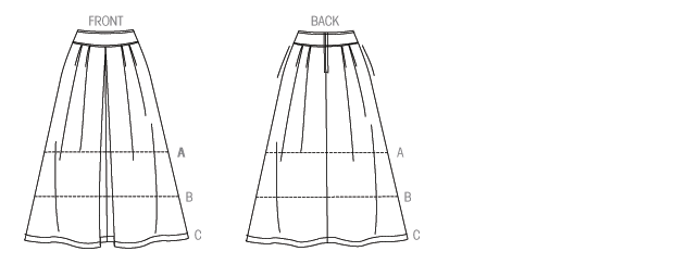 Vogue Pattern 9090  Misses' Skirt | Very Easy from Jaycotts Sewing Supplies