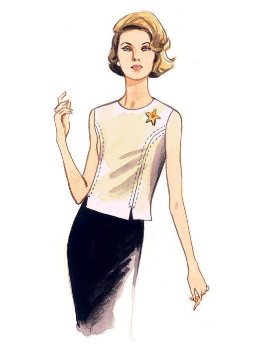 Vogue pattern 9187 Jewel or Scoop-Neck, Princess-Seam Tops from Jaycotts Sewing Supplies
