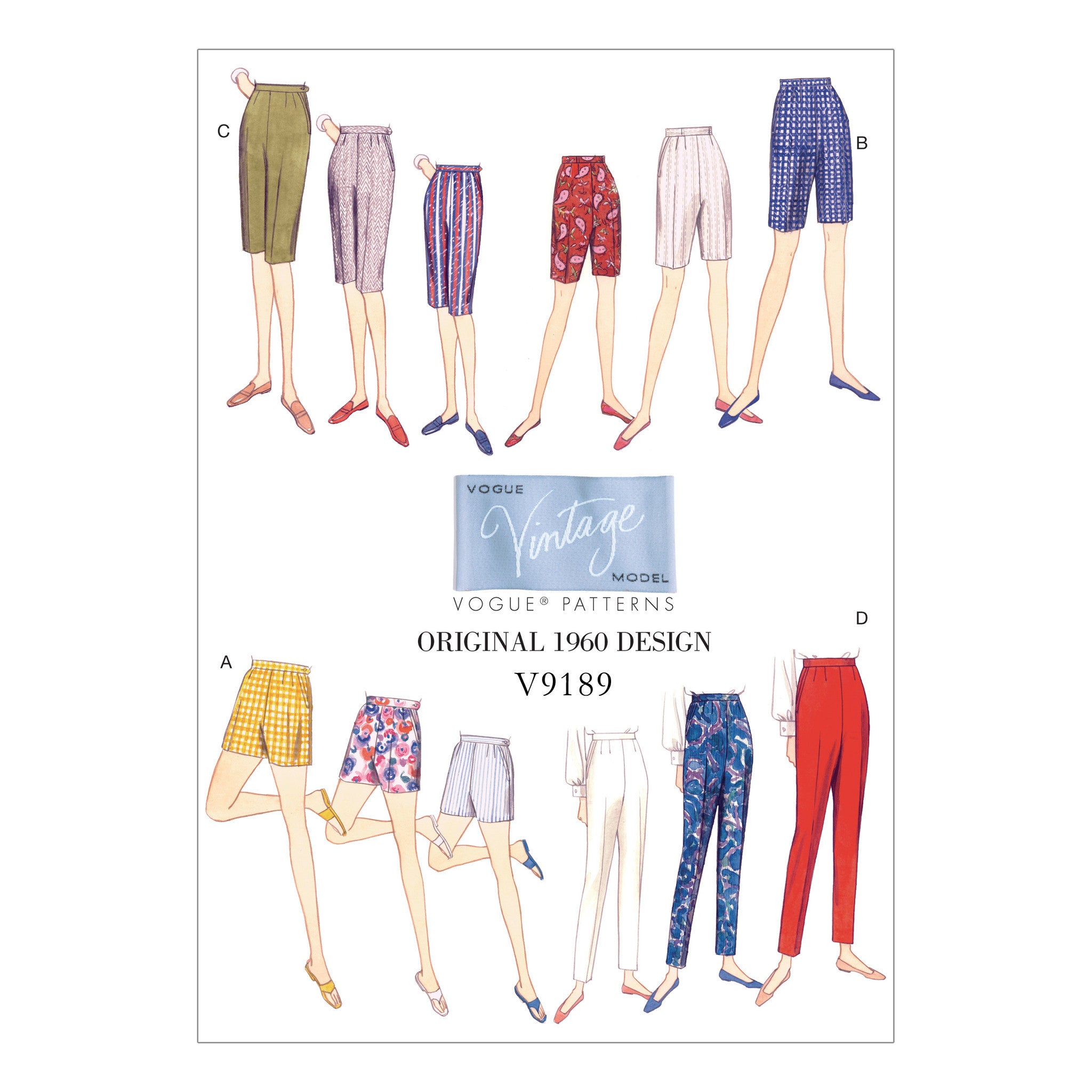 Vogue Pattern 9189 Misses' Shorts and Tapered Pants from Jaycotts Sewing Supplies