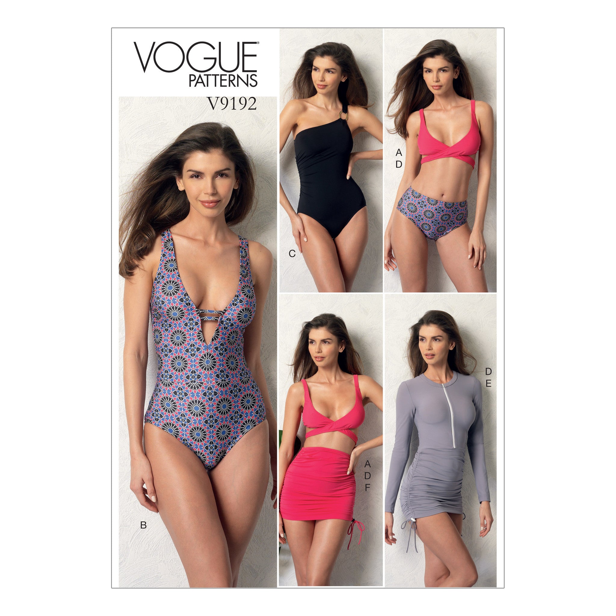 Vogue Pattern 9192 Wrap-Top Bikini, Swimsuits, and Cover-Ups from Jaycotts Sewing Supplies