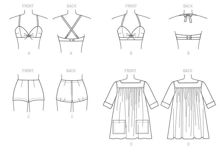 Vogue Pattern 9255 swimwear pattern from Jaycotts Sewing Supplies