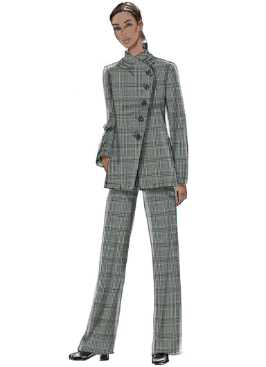 Vogue Pattern 9274 Asymmetrical Jacket, and Pull-On Pants from Jaycotts Sewing Supplies