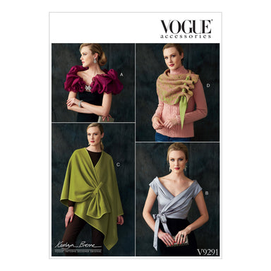 Vogue Pattern 9291 Misses' Wraps, Shrug, and Scarf Pattern | Kathryn Brenne from Jaycotts Sewing Supplies