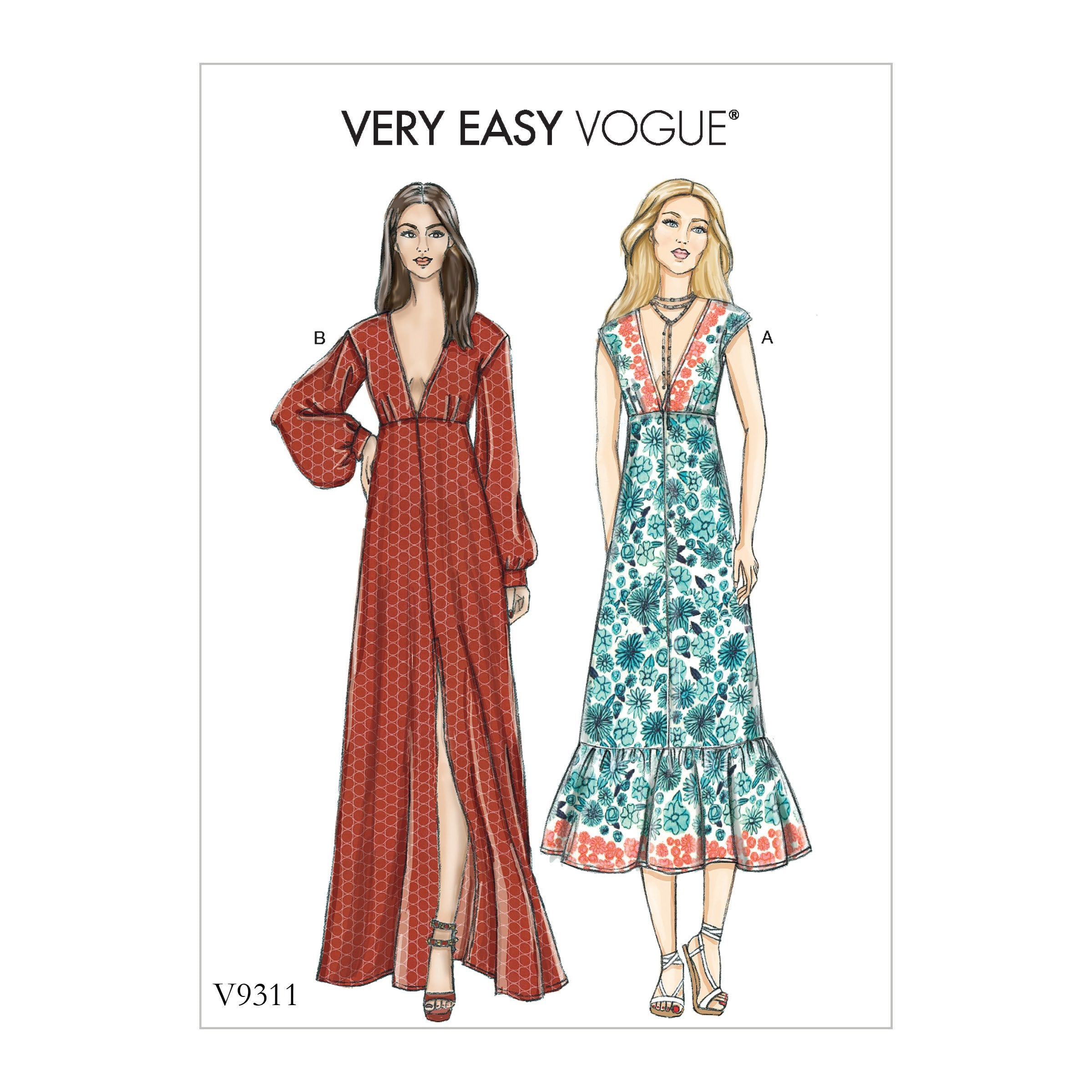 Vogue Pattern 9311 Misses' Dress pattern — jaycotts.co.uk - Sewing Supplies