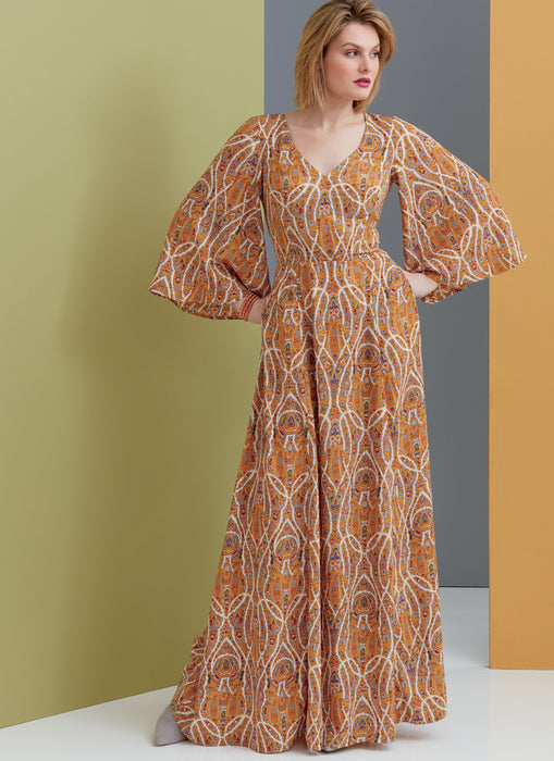 vogue dress designs Vogue Pattern V8814 Misses' Drop-Waist Dresses
