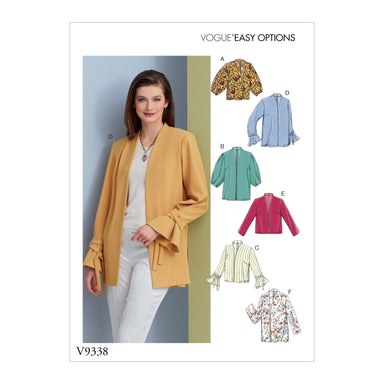Vogue Pattern 9338 Misses' Jacket Pattern | Very Easy Vogue from Jaycotts Sewing Supplies