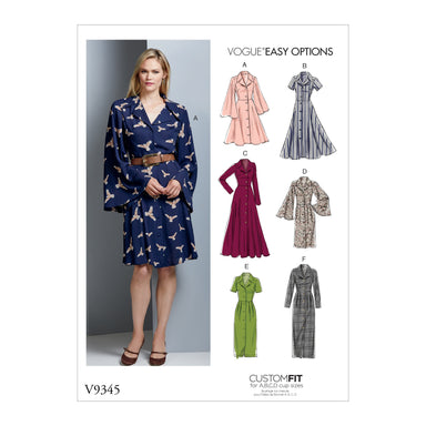 Vogue Pattern 9345 Misses' Dress | Vogue Pattern from Jaycotts Sewing Supplies