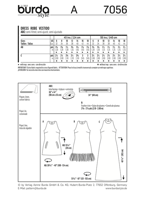 BD7056 Misses' Dress | Easy from Jaycotts Sewing Supplies